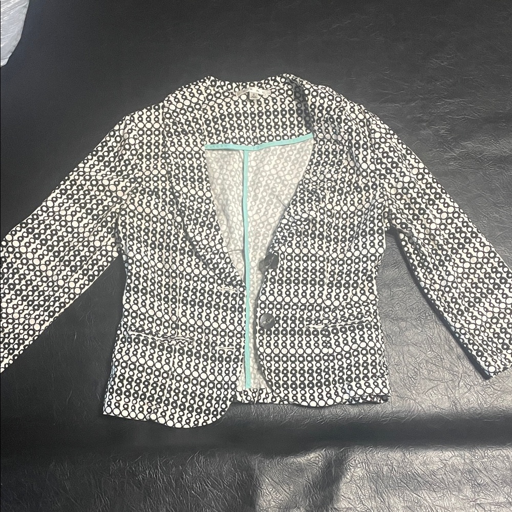 CAbi Black and White Patterned Blazer